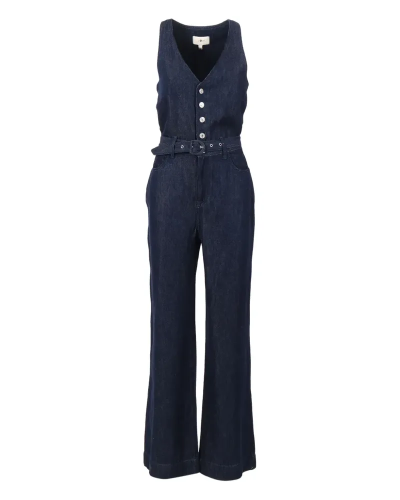 7 for all mankind Lustre belted jumpsuit - Blau Blau