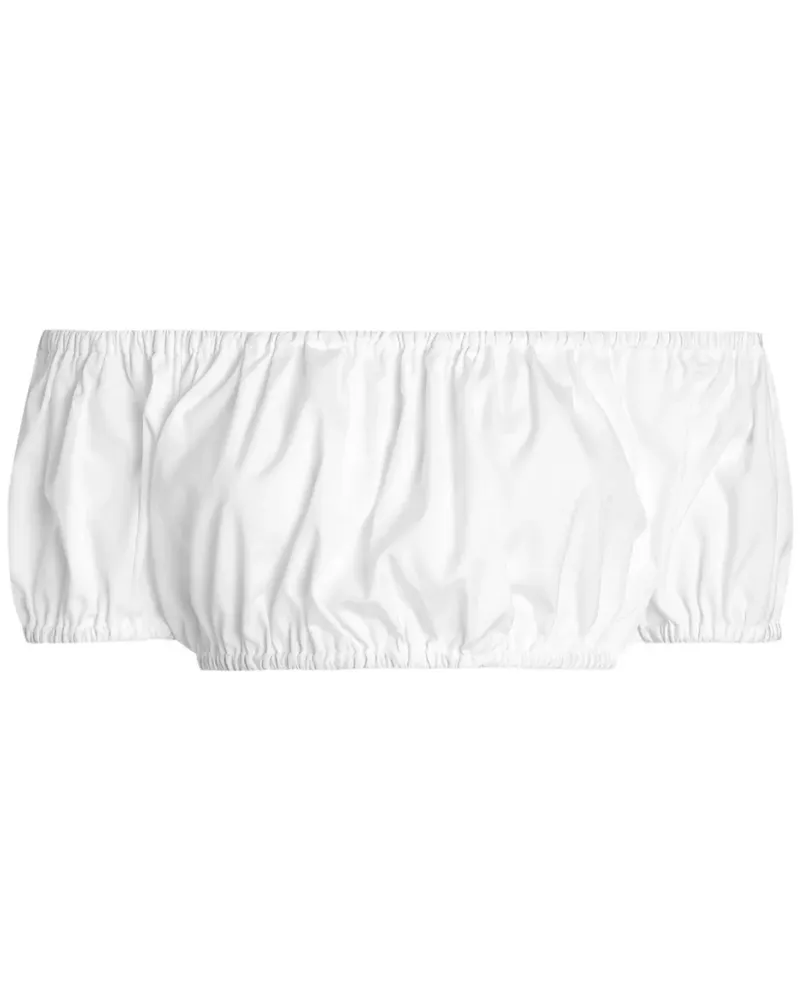 Dolce & Gabbana Gerafftes Cropped-Top - Weiß Weiß