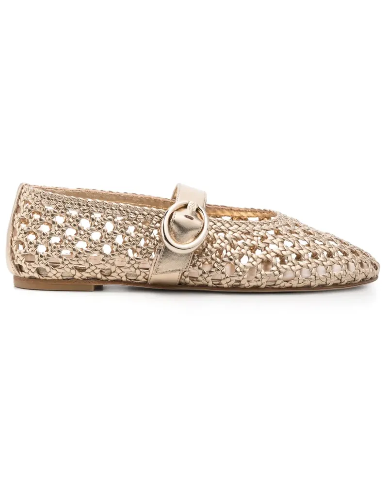 Stuart Weitzman Gewebte Ballerinas - Gold Gold