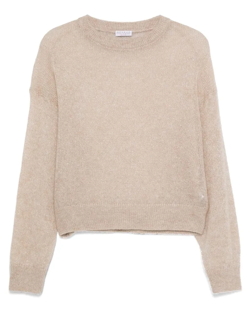 Brunello Cucinelli Pullover mit Metallic-Garn - Nude Nude