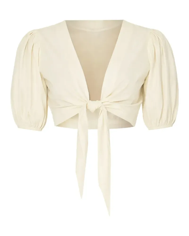 Lisa Marie Fernandez The Pouf tie-fastening blouse - Nude Nude