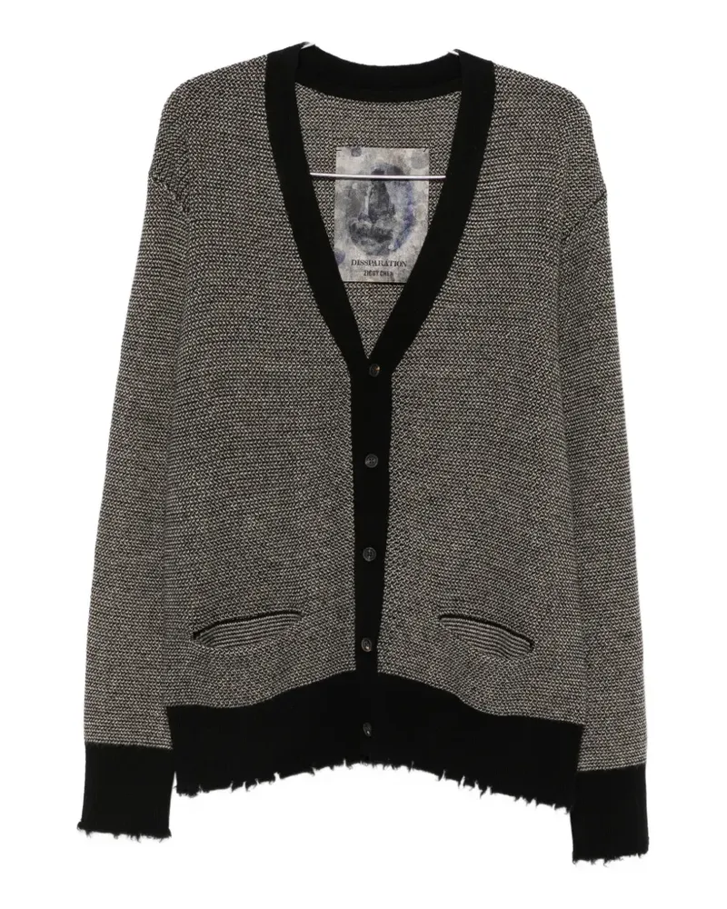 Ziggy Chen Cardigan im Distressed-Look - Grau Grau