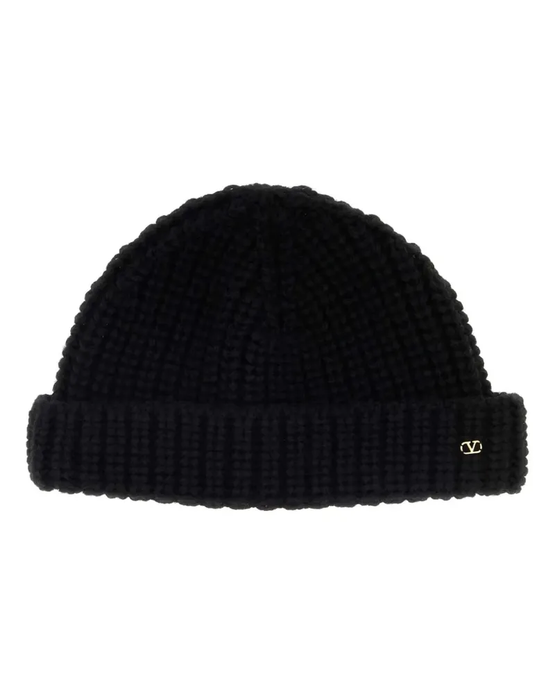 Valentino Garavani Beanie mit VLogo - Schwarz Schwarz