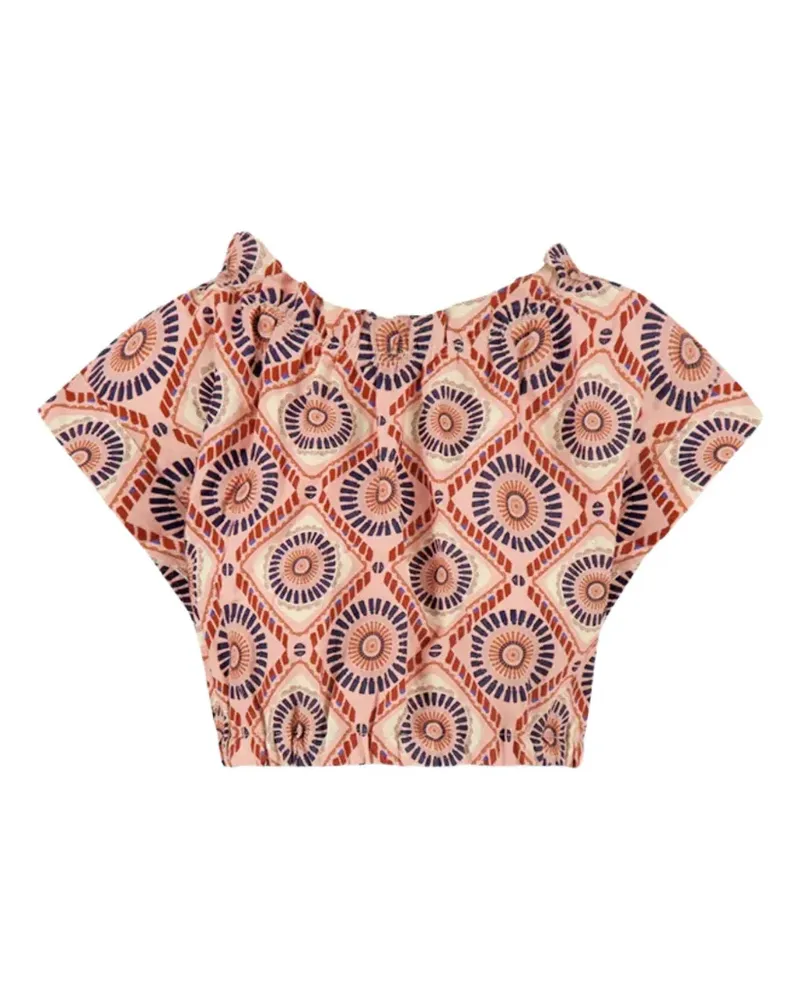 lemlem Muna Oberteil mit geometrischem Muster - Rosa Rosa