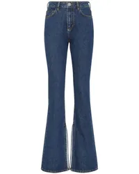 Philipp Plein Ausgestellte High-Waist-Jeans Blau