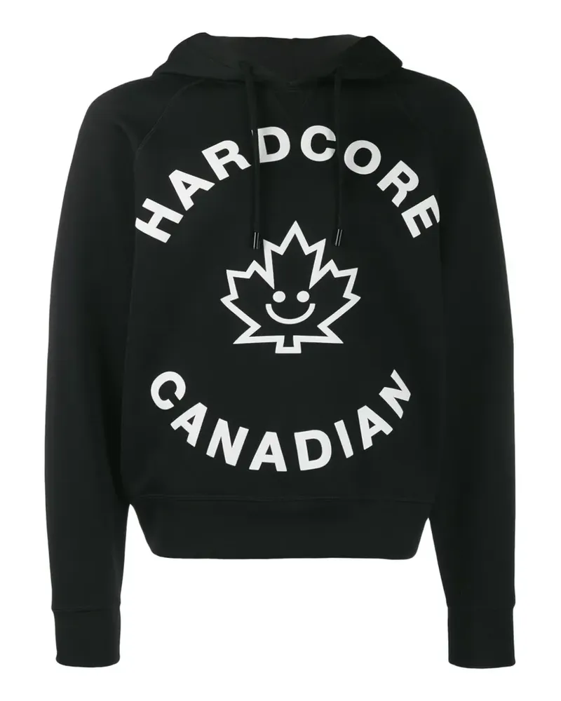 Dsquared2 Hoodie mit Raglanärmeln - Schwarz Schwarz
