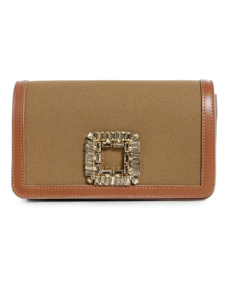 FESTA Milano Tilda crystal-embellished shoulder bag - Nude Nude