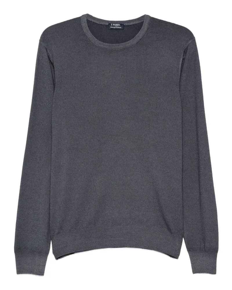 BARBA Pullover mit rundem Ausschnitt - Grau Grau