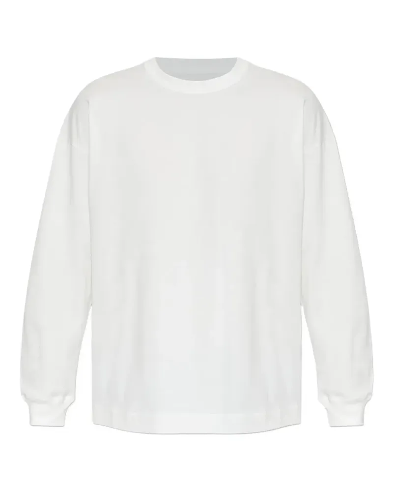 Issey Miyake Langarmshirt mit grafischem Print - Weiß Weiß