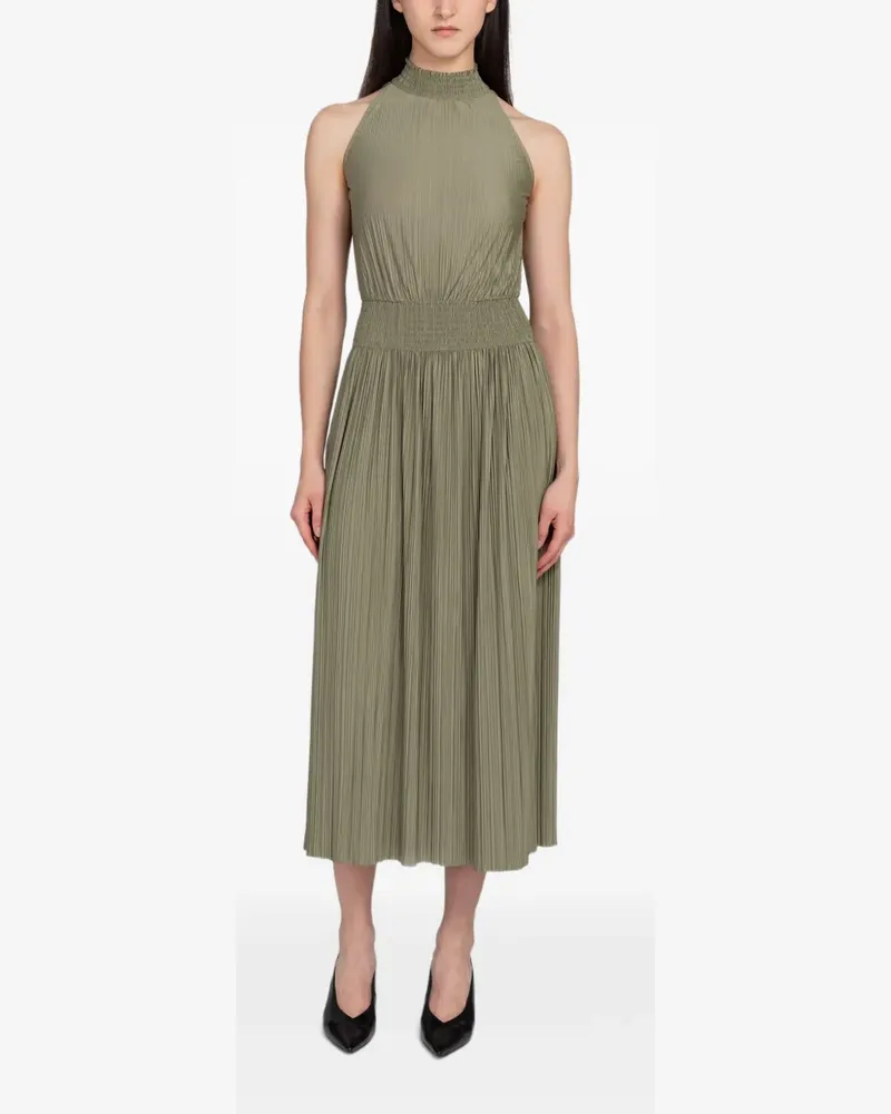 Samsøe & Samsøe Uma pleated smocked-waist midi dress - Grün Grün