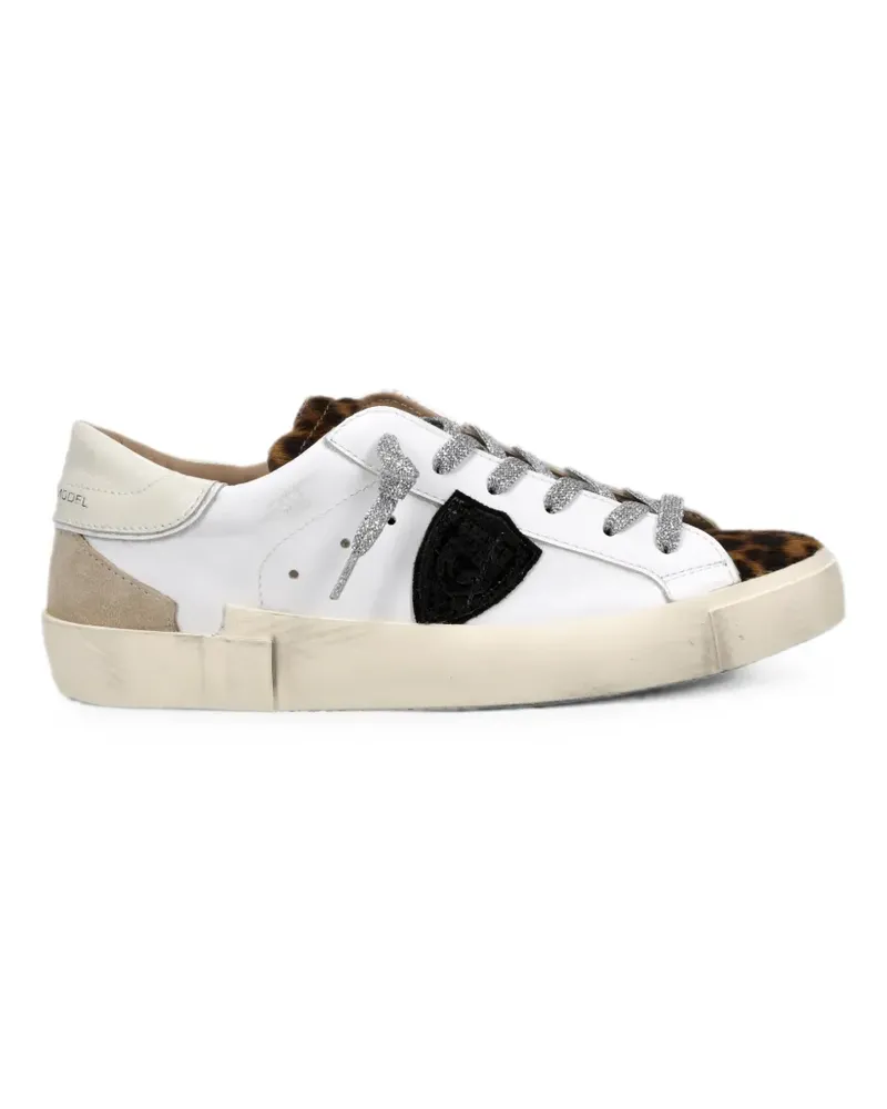Philippe Model Prsx Sneakers mit Leopardenprint - Weiß Weiß