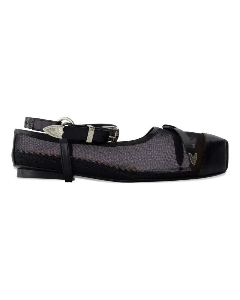 Toga buckled ballet flats - Schwarz Schwarz