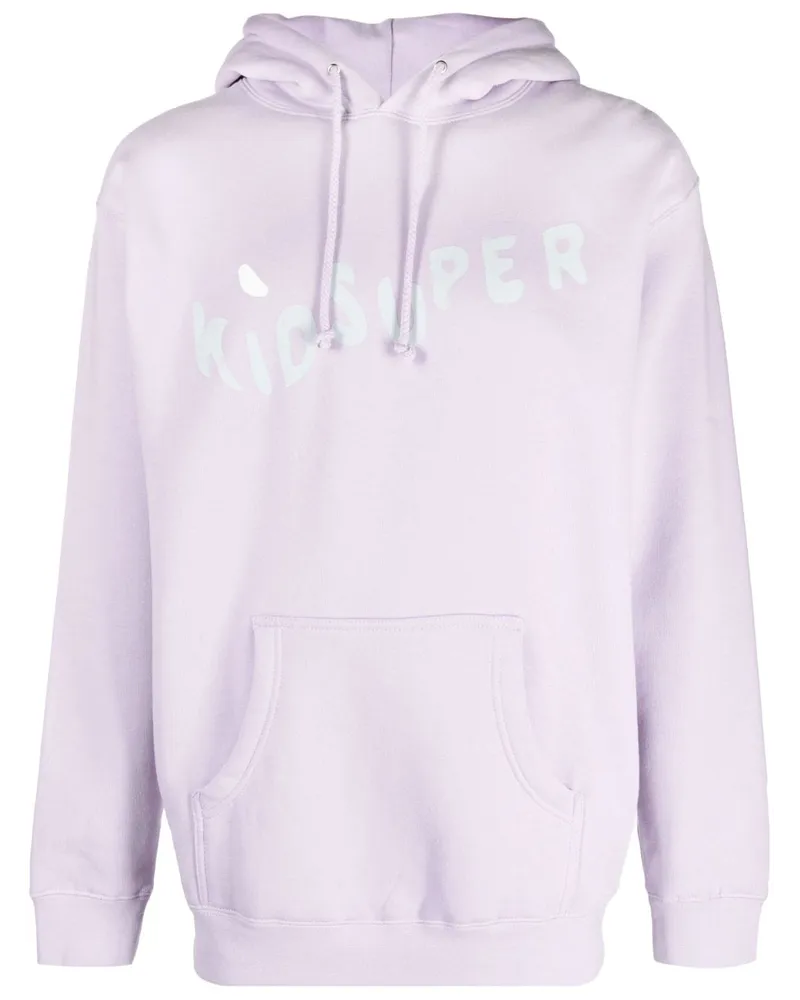 KidSuper Hoodie mit Logo-Print Violett