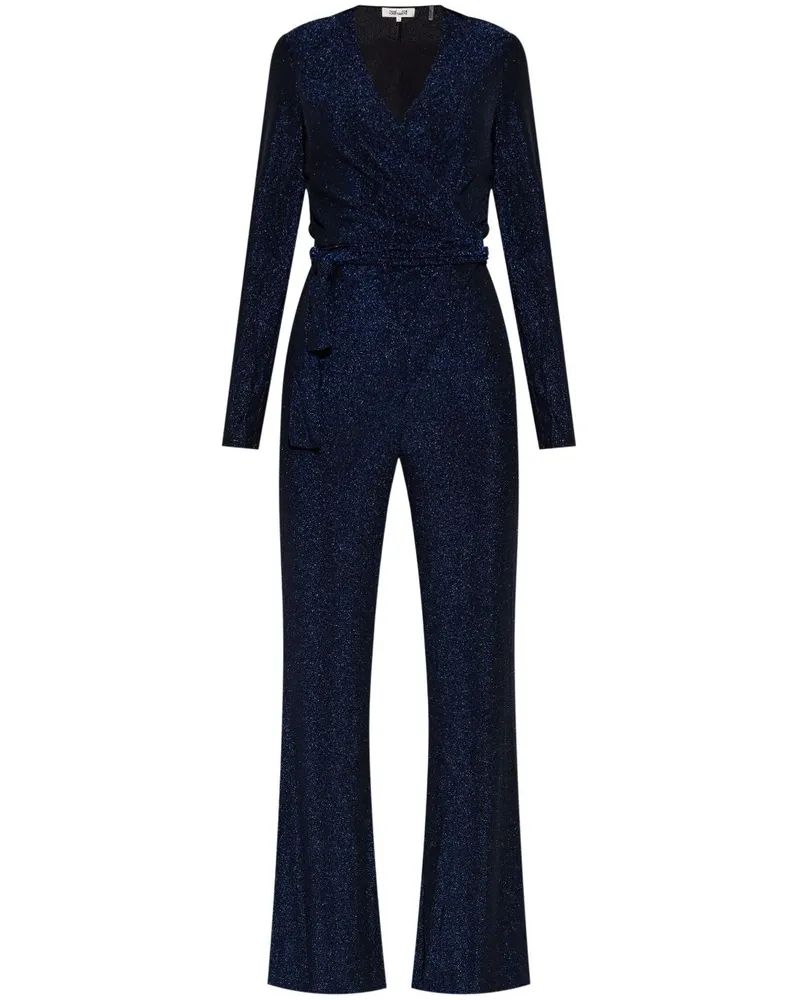 Diane von Furstenberg Jumpsuit aus Lurex - Blau Blau
