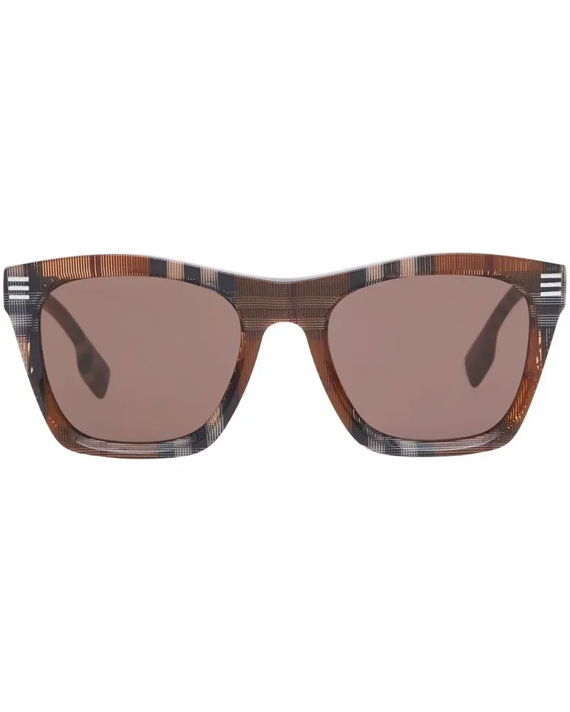 Burberry Sonnenbrille mit Check-Print - Braun Braun