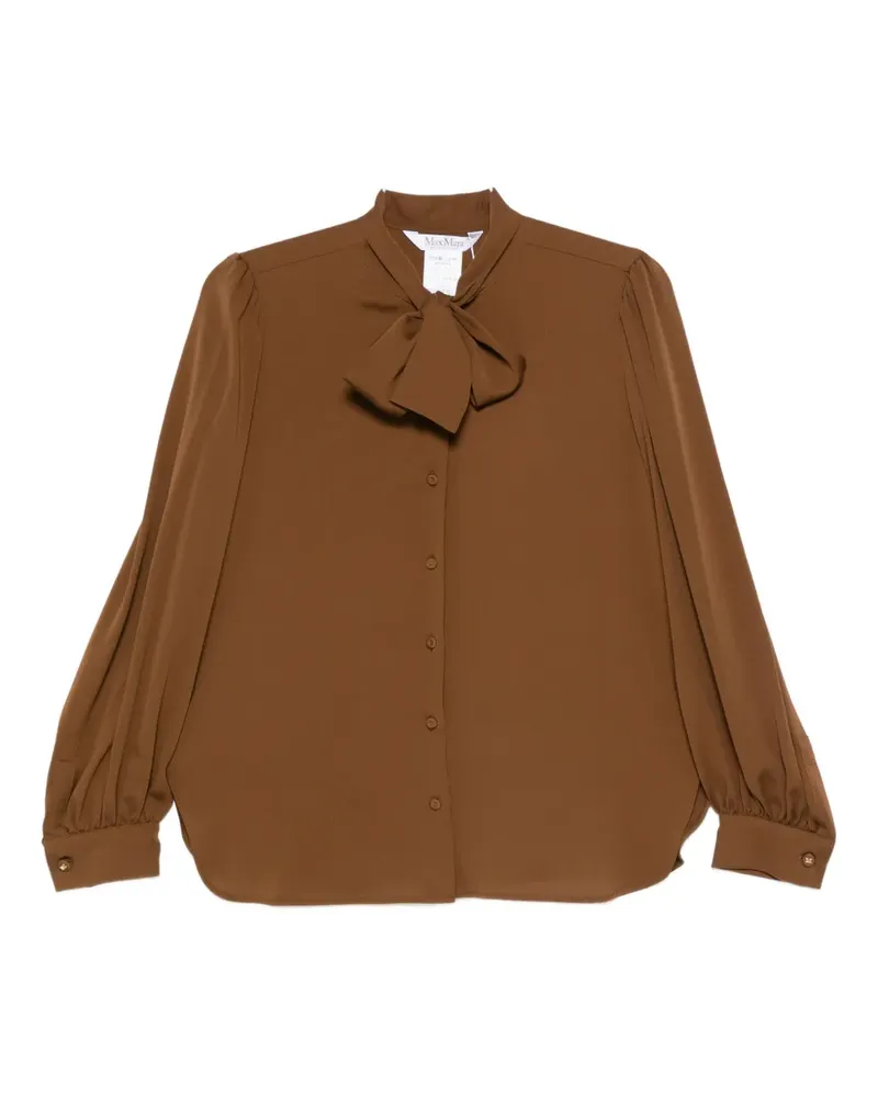Max Mara bow-detailing buttoned blouse - Braun Braun
