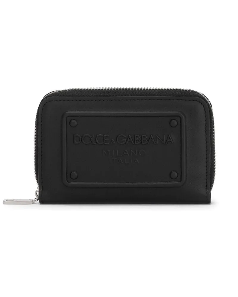 Dolce & Gabbana Portemonnaie mit Logo-Prägung - Schwarz Schwarz