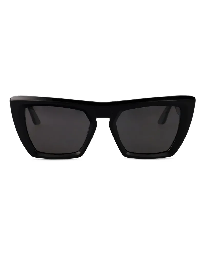 GCDS Sonnenbrille mit eckigem Gestell - Schwarz Schwarz