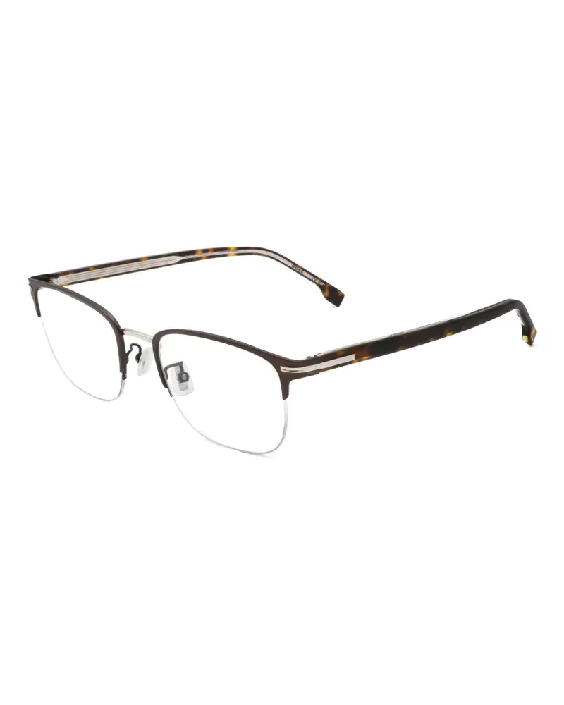 HUGO BOSS Sonnenbrille mit Brauensteg - Braun Braun