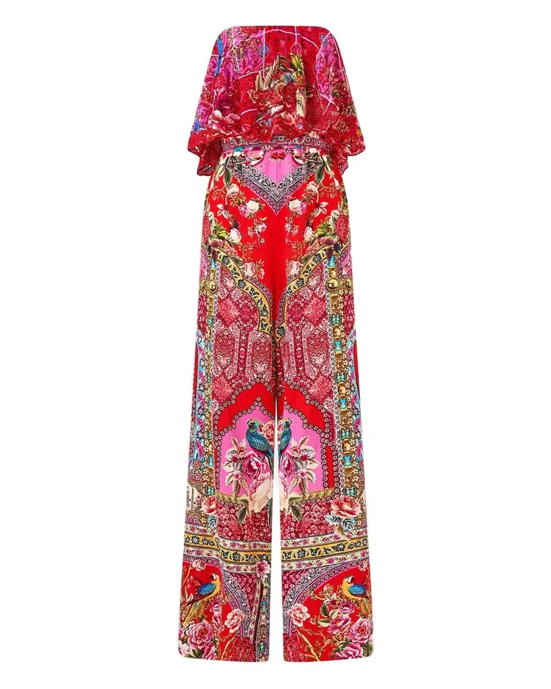 Camilla Schulterfreier Jumpsuit - Rot Rot