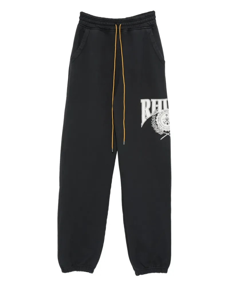 RHUDE Parcours des Saint-Cloud Jogginghose mit Logo-Print - Schwarz Schwarz