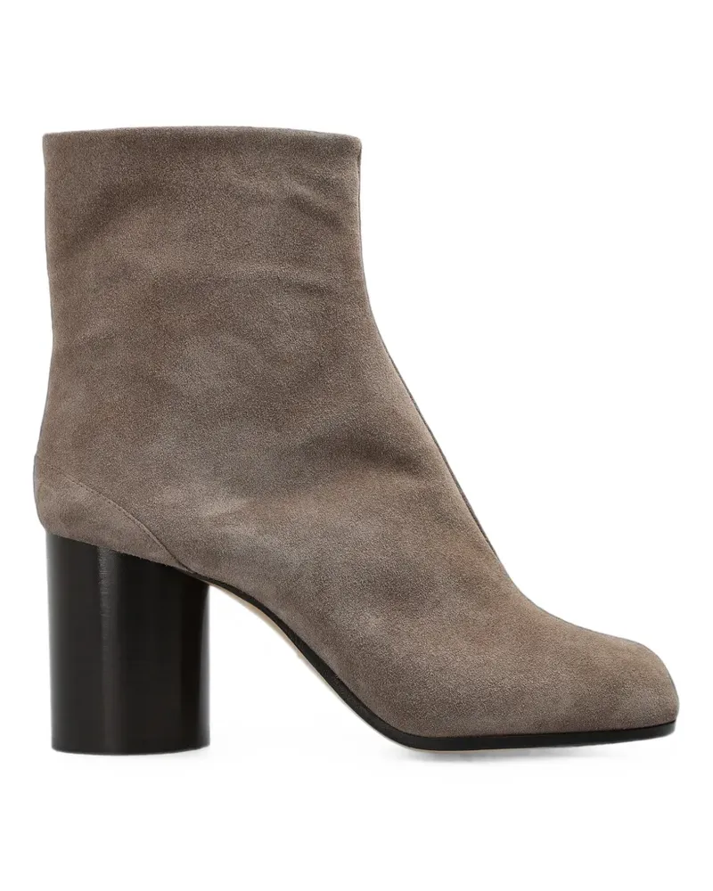 Maison Margiela Suede heeled ankle boots with ‘Tabi’ cut-out - Nude Nude