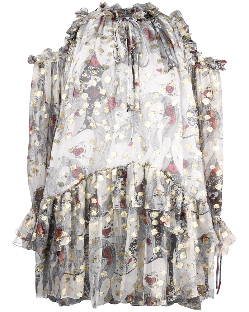 Alexander McQueen Eve' Minikleid mit Cut-Outs - Weiß Weiß