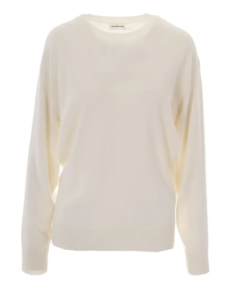 P.A.R.O.S.H. P.A.R.O H. fringe-trimmed cashmere sweater - Nude Nude