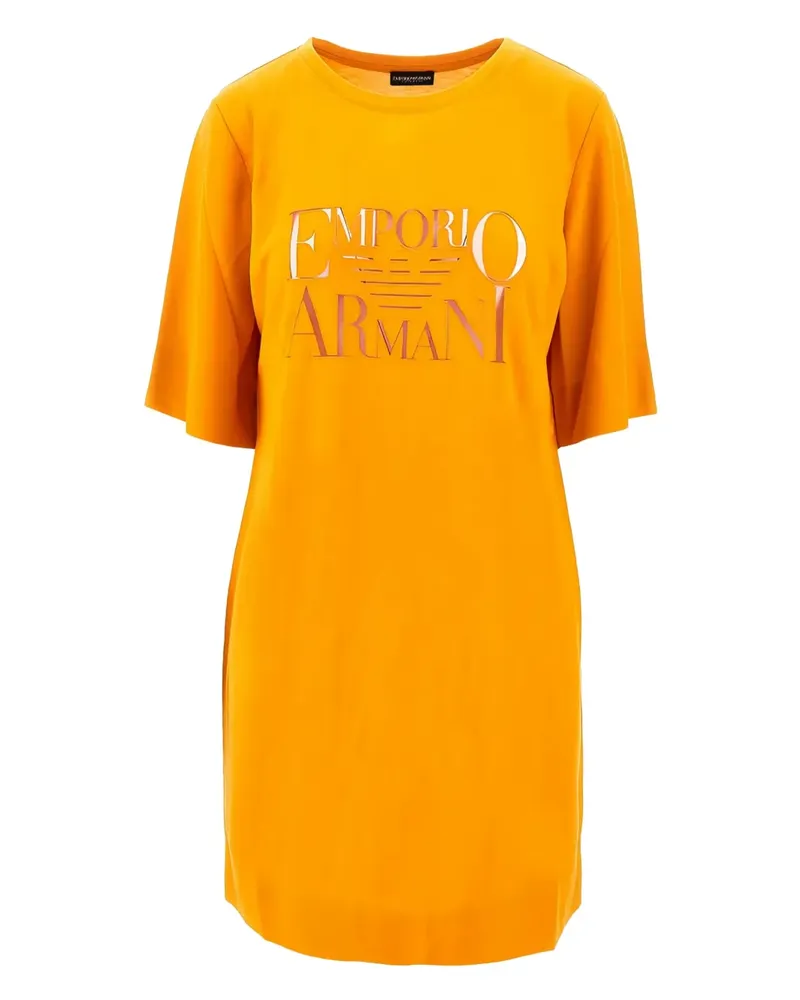 Emporio Armani Kleid mit Logo-Print - Orange Orange