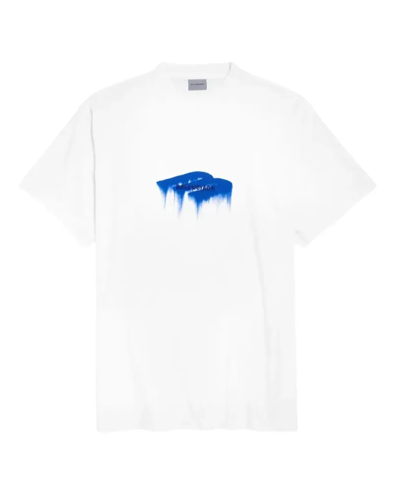 Balenciaga T-Shirt mit grafischem Print - Weiß Weiß