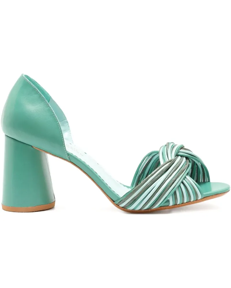 Sarah Chofakian 65mm Colagem knotted sandals - Grün Grün