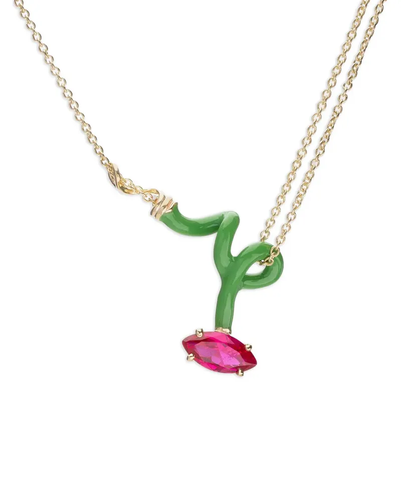 Bea Bongiasca sterling-silver Vine Curl Corundum necklace - Gold Gold