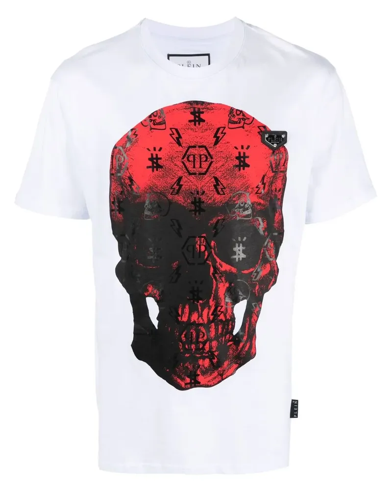 Philipp Plein T-Shirt mit Totenkopf-Print - Weiß Weiß