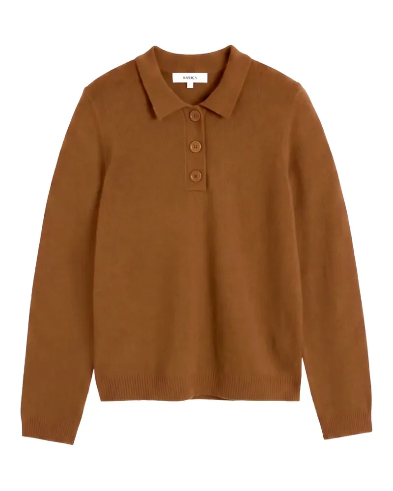 Chinti & Parker Pullover mit Poloshirtkragen - Braun Braun