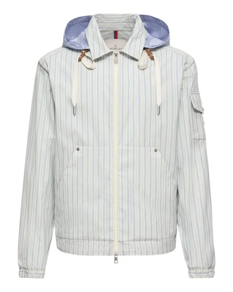 Moncler Havas striped shirt jacket - Nude Nude