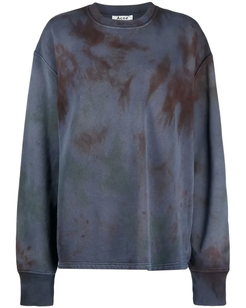 Stain Shade Sweatshirt mit Batik-Print - Blau Blau