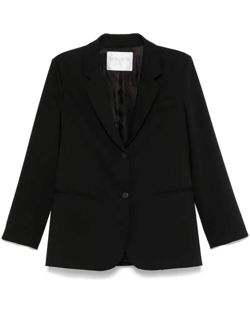 forte_forte Sakko aus Twill - Schwarz Schwarz