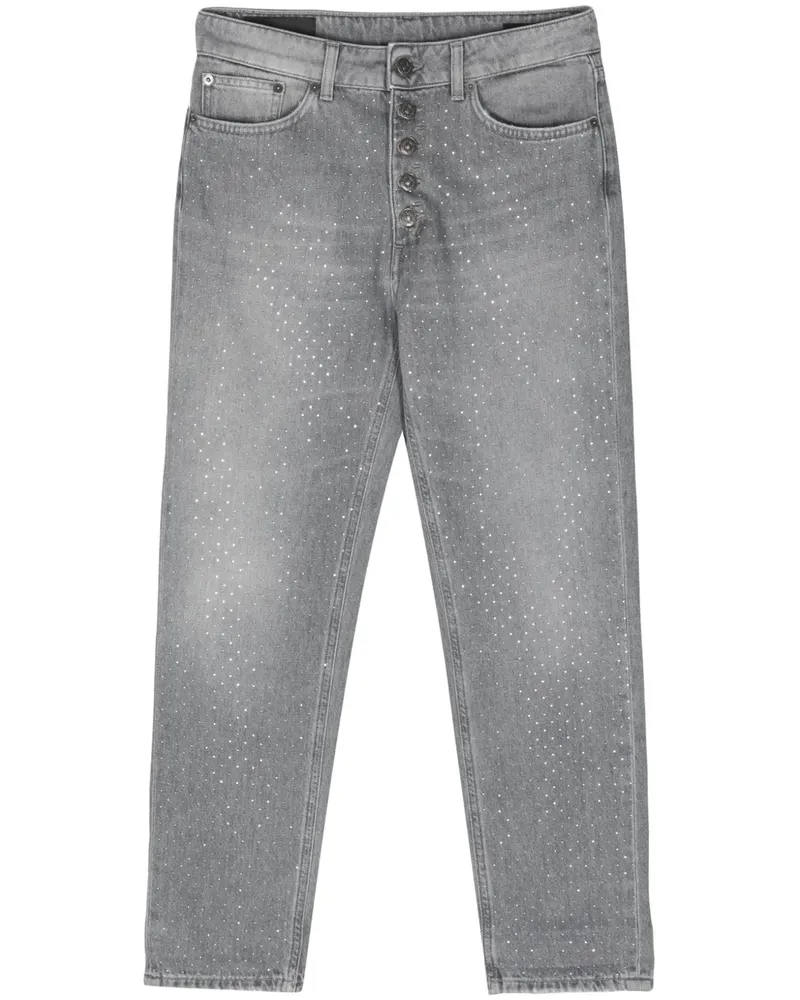 Dondup Koons Cropped-Jeans mit Strass - Grau Grau