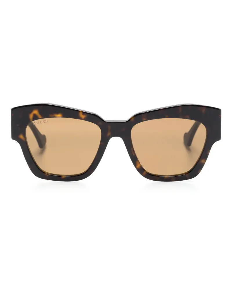 Gucci Sonnenbrille mit Oversized-Gestell - Braun Braun