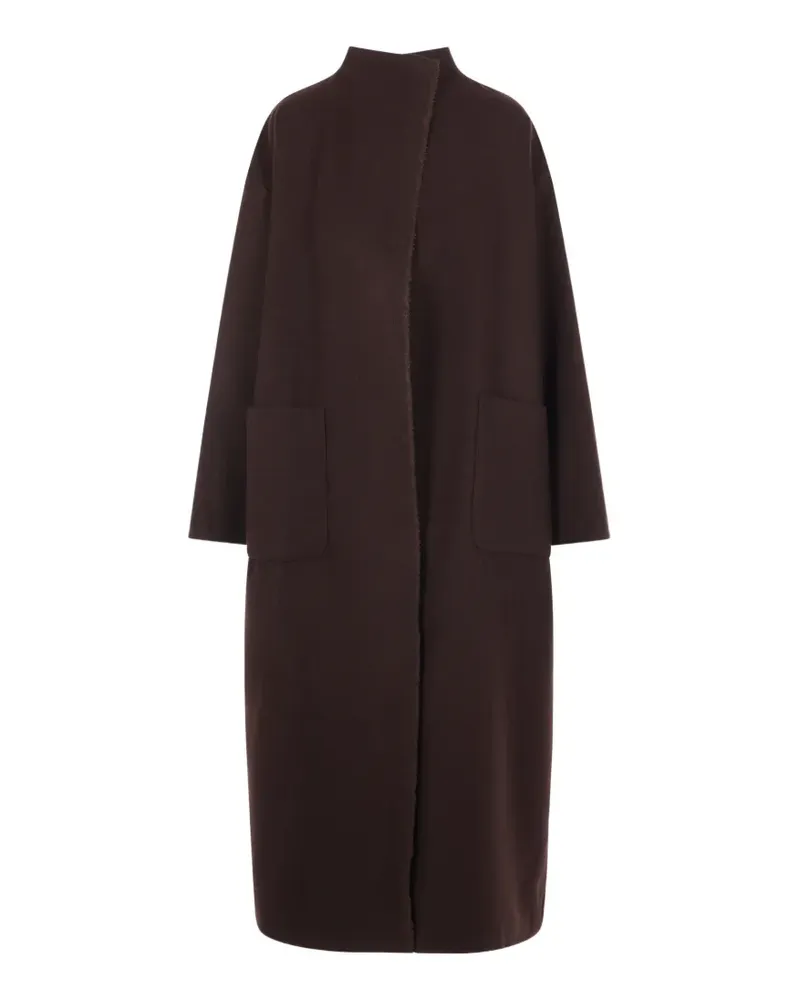 Dušan raw-cut wool coat - Braun Braun