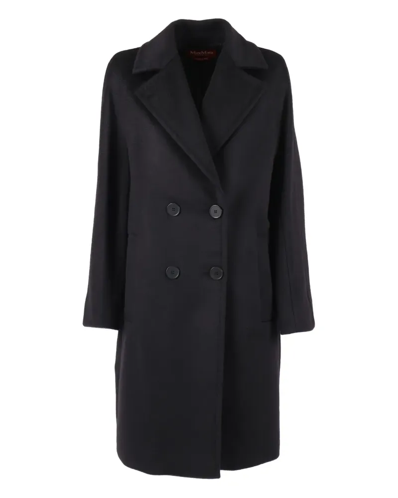 Max Mara Doppelreihiger Agenda Mantel - Schwarz Schwarz