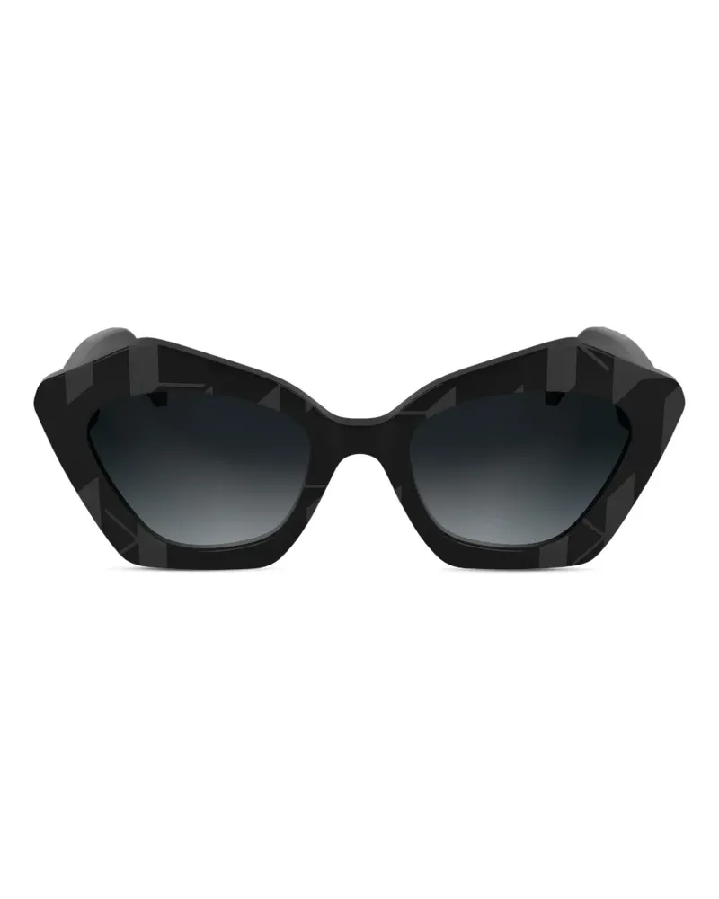Karl Lagerfeld Sonnenbrille mit Logo-Print - Schwarz Schwarz