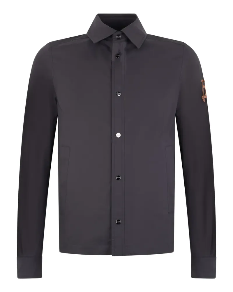 Herno logo-detail shirt jacket - Blau Blau