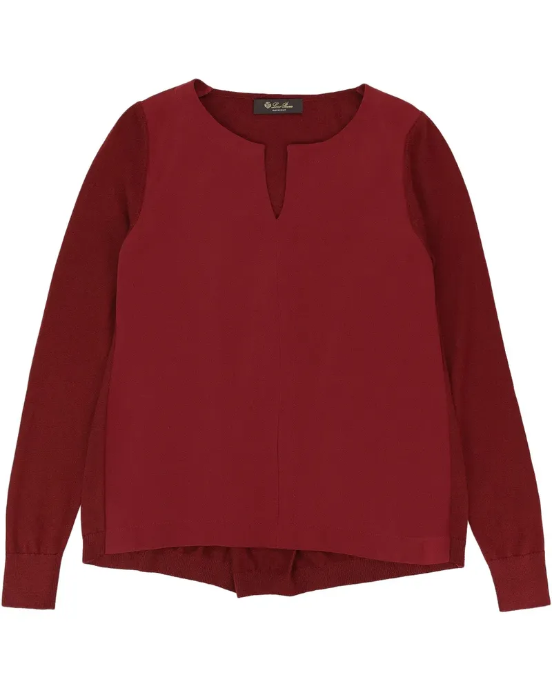 Loro Piana Seidenbluse mit V-Ausschnitt - Rot Rot