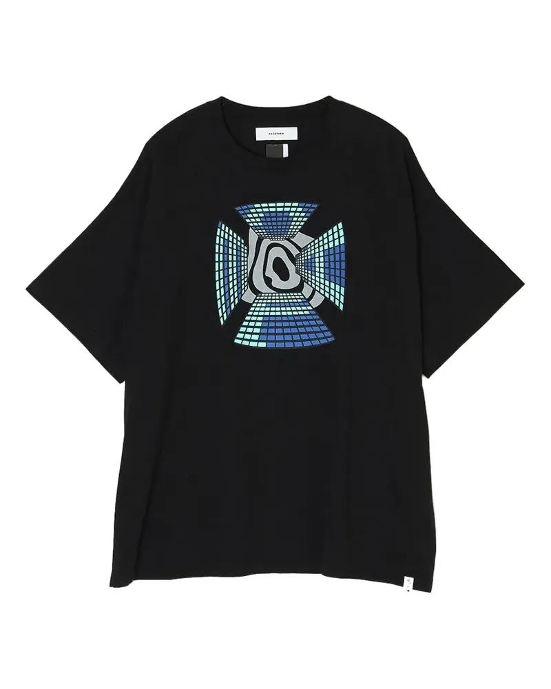 FACETASM T-Shirt mit grafischem Print - Schwarz Schwarz