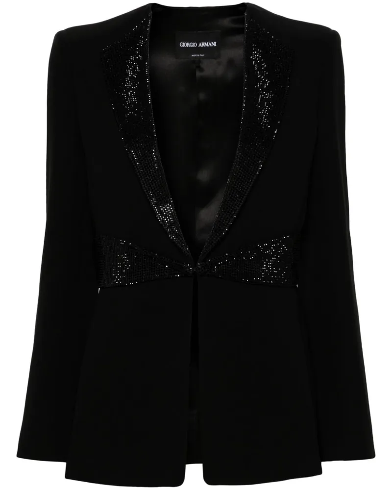 Giorgio Armani Blazer mit Strass - Schwarz Schwarz