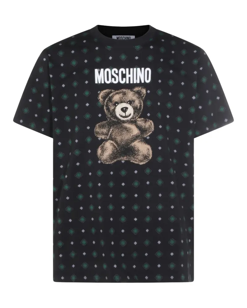 Moschino bear-print T-shirt - Schwarz Schwarz
