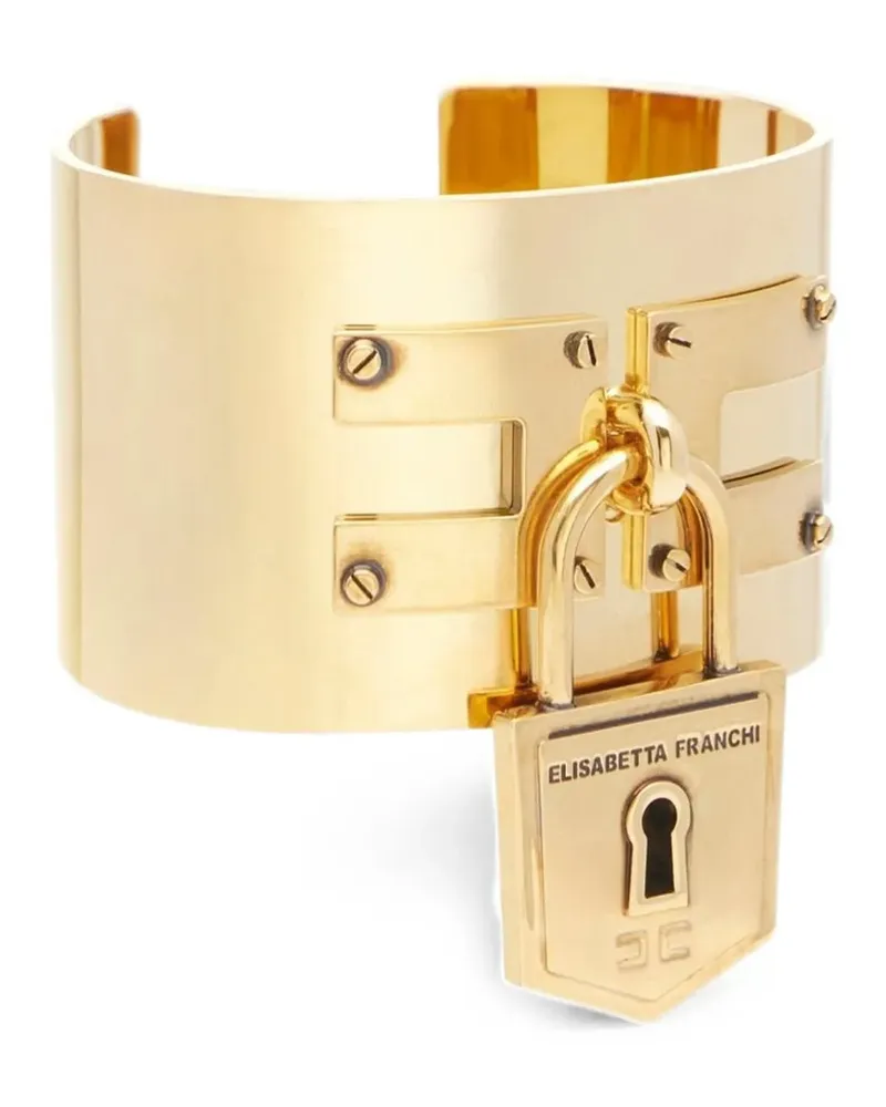 Elisabetta Franchi rigid bracelet with padlock - Gold Gold
