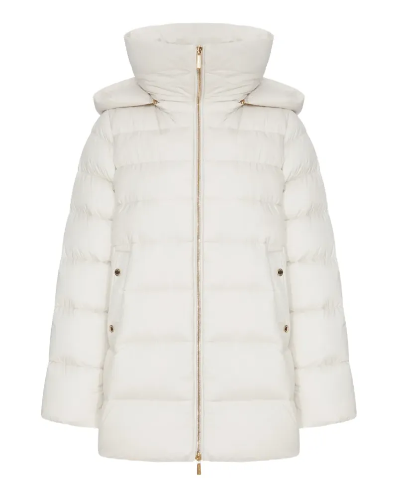 MOORER quilted hooded coat - Weiß Weiß