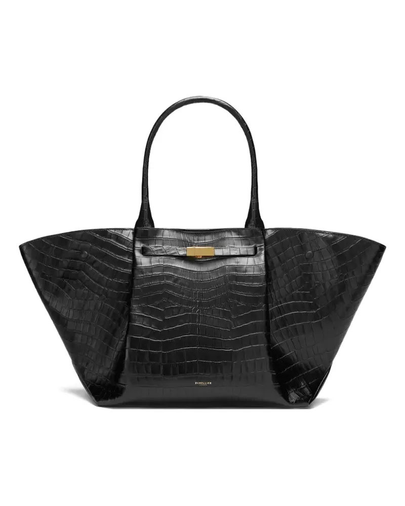 DeMELLIER Shopper mit Kroko-Effekt - Schwarz Schwarz